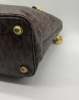 Michael Kors Jet Set Signature Canvas Snap Pocket Tote Bag
