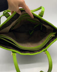 Michael Kors Jet Set Signature Canvas Snap Pocket Tote Bag