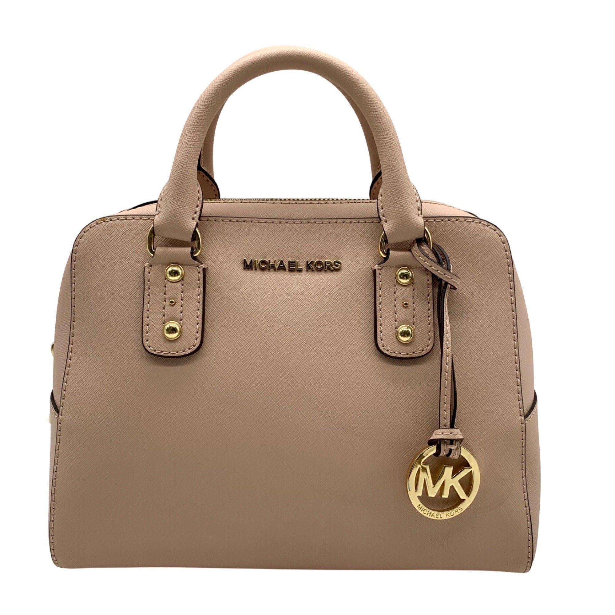 Michael Kors Blush Pink Saffiano Leather Sandrine Satchel