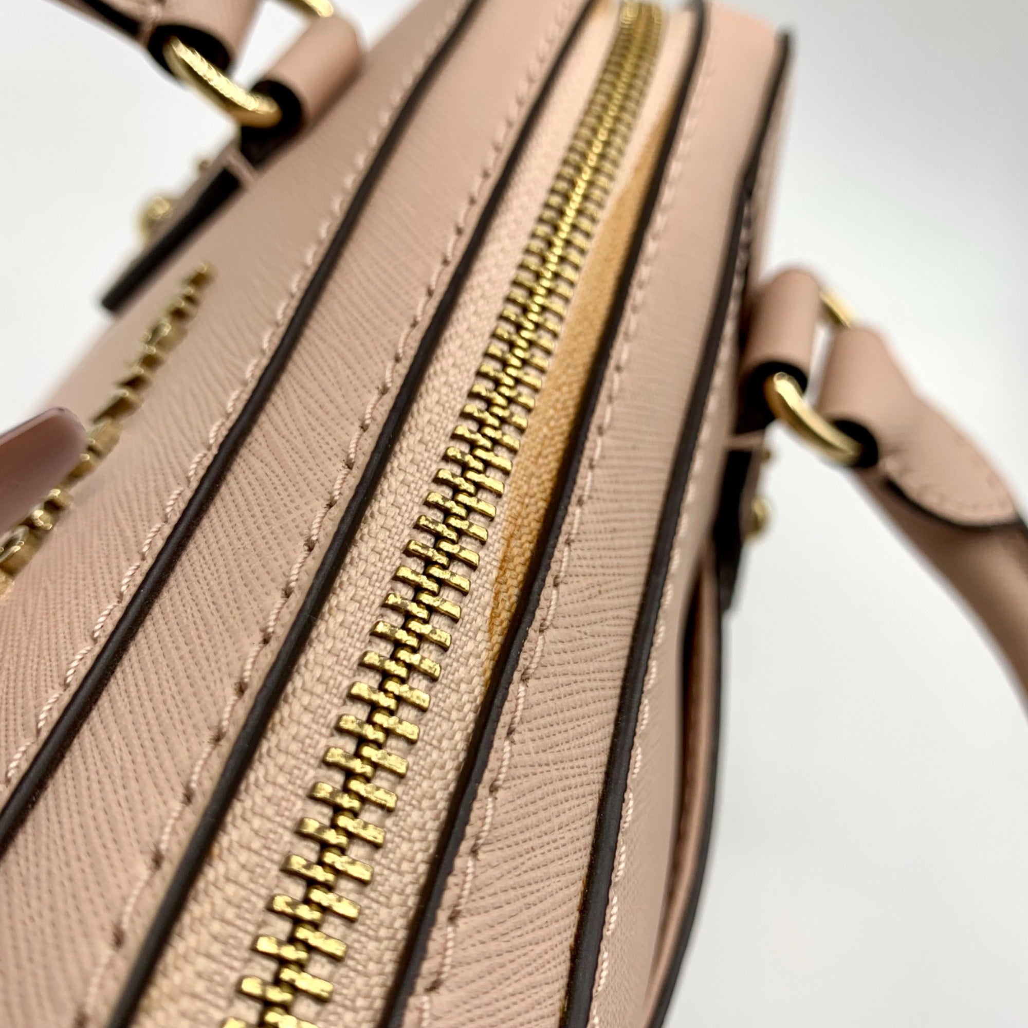 Michael Kors Blush Pink Saffiano Leather Sandrine Satchel