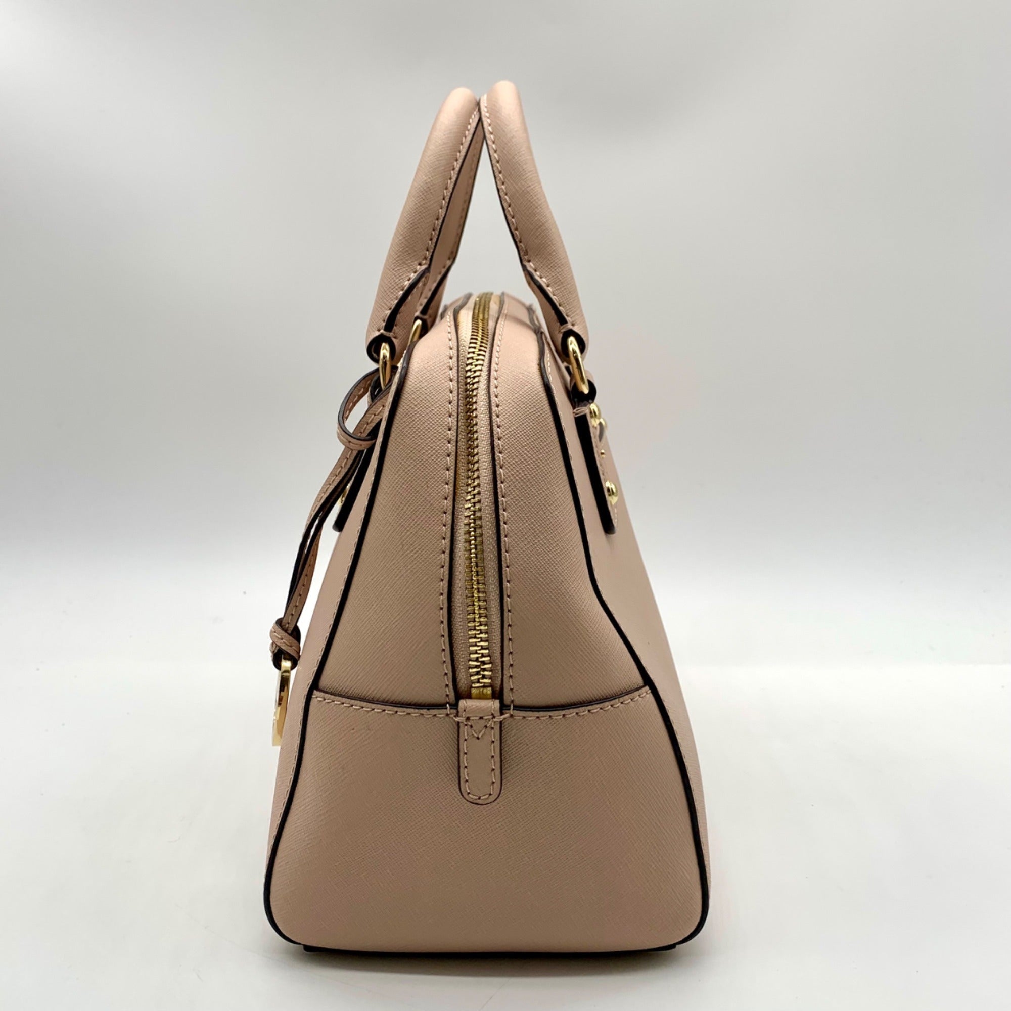 Michael Kors Blush Pink Saffiano Leather Sandrine Satchel