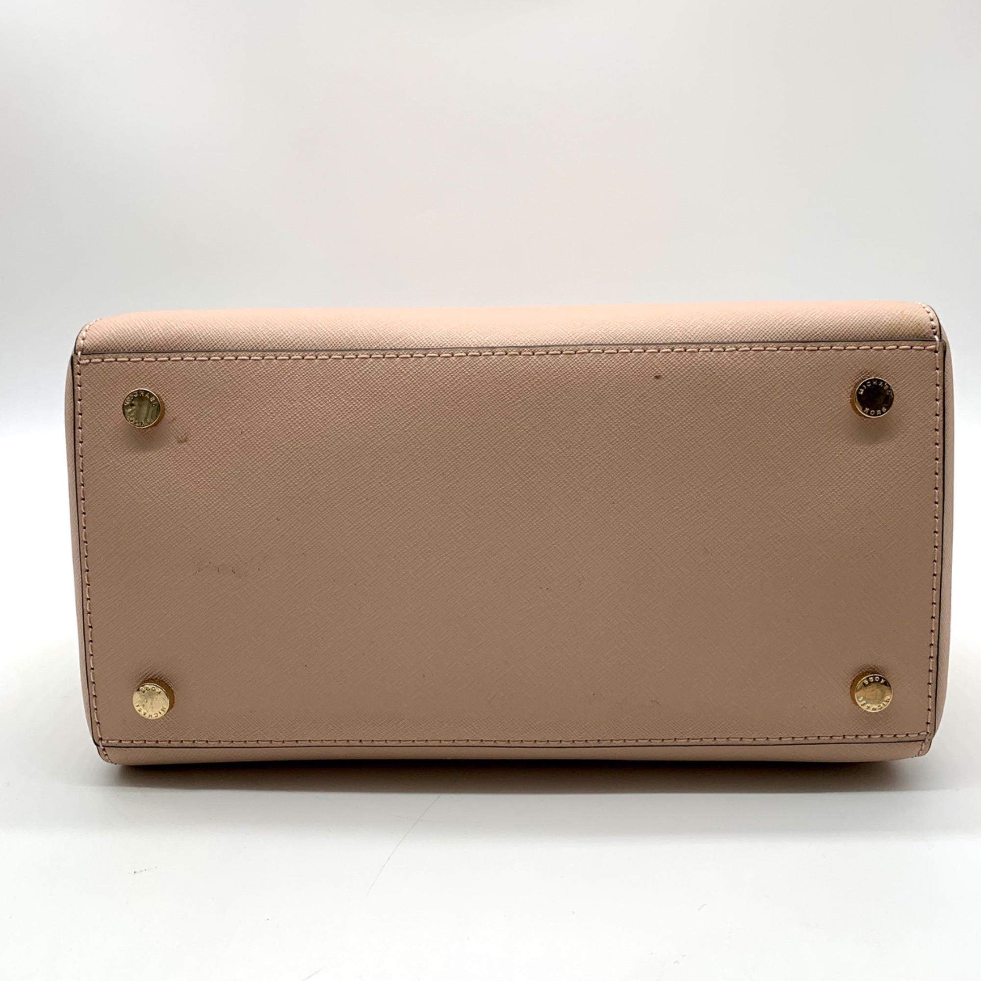 Michael Kors Blush Pink Saffiano Leather Sandrine Satchel