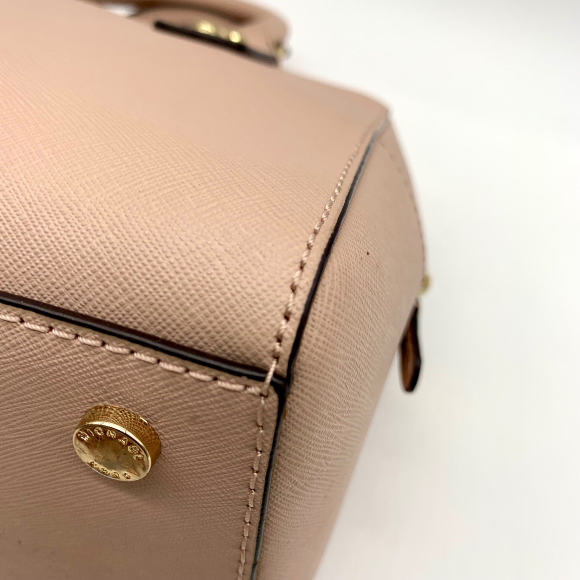 Michael Kors Blush Pink Saffiano Leather Sandrine Satchel
