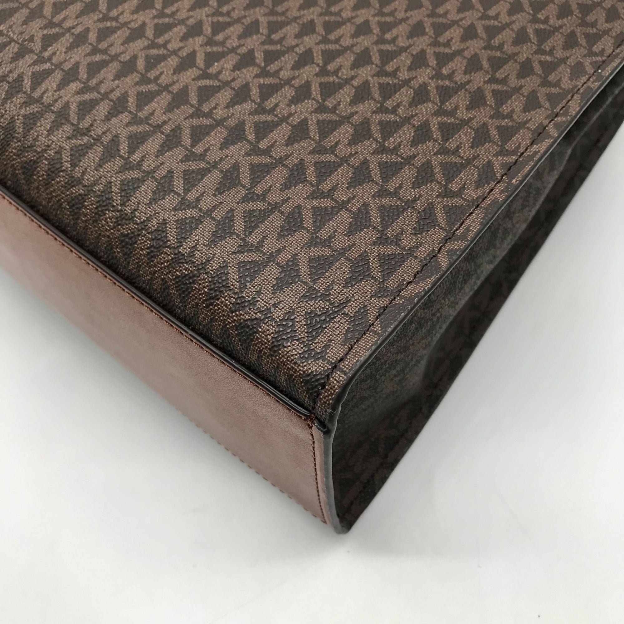 Michael Kors Brown Signature Jet Set Travel Tote Bag