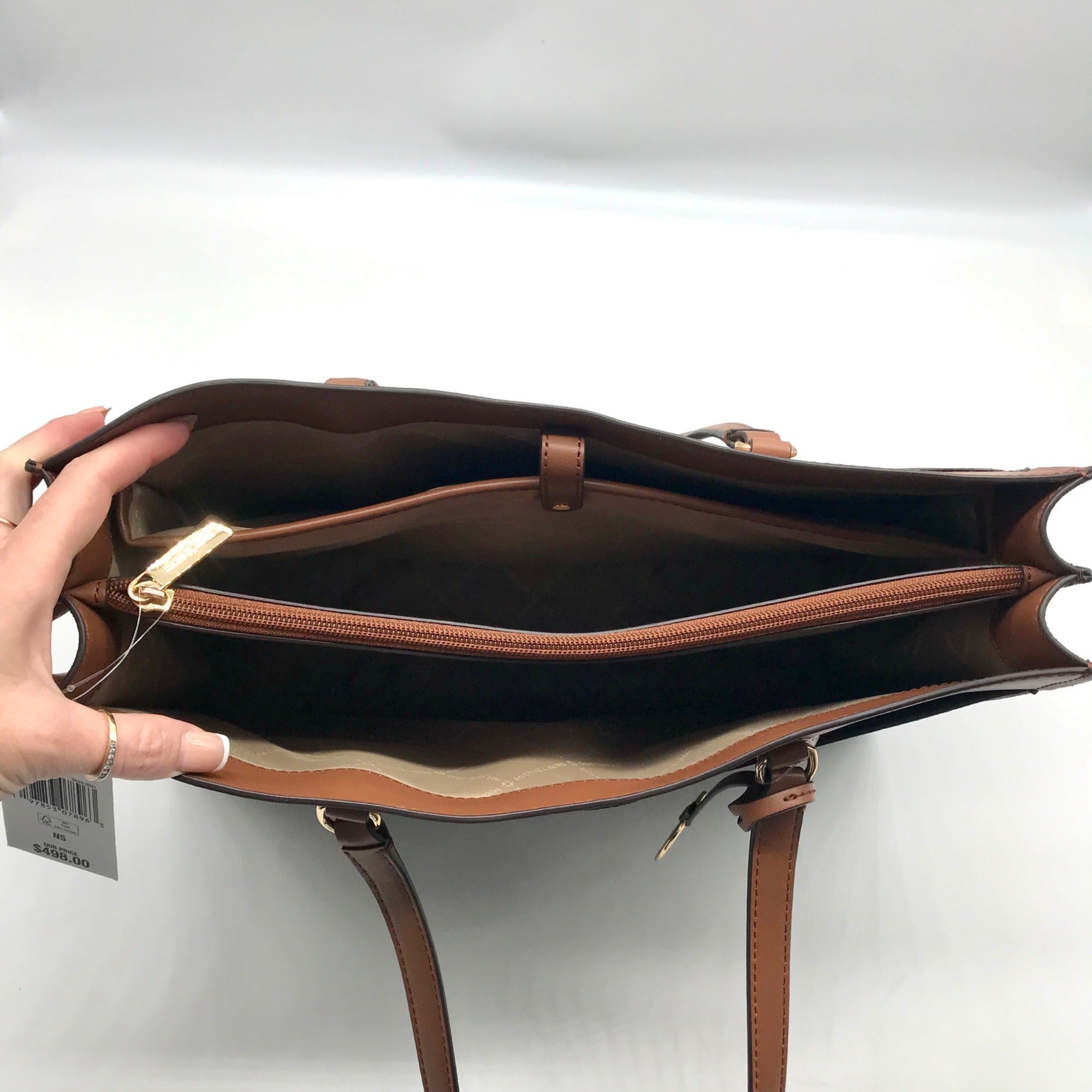 Michael Kors Brown Signature Jet Set Travel Tote Bag