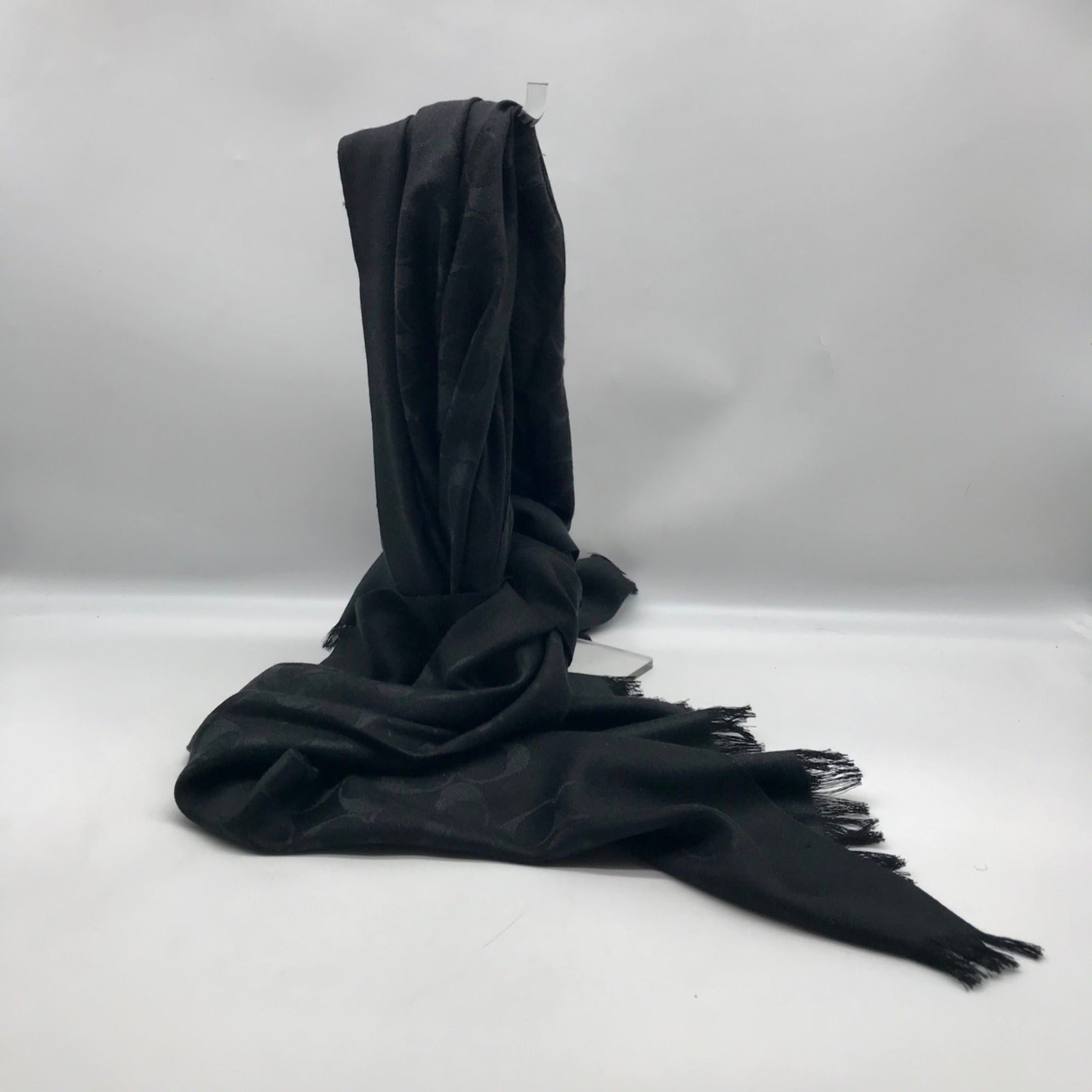 Coach Black Signature C Monogram Fabric Basic Wrap