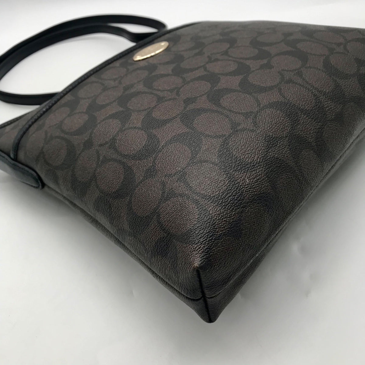 Coach Brown Signature Coated Canvas File Crossbody Bag