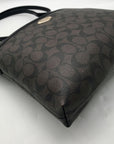 Coach Brown Signature Coated Canvas File Crossbody Bag
