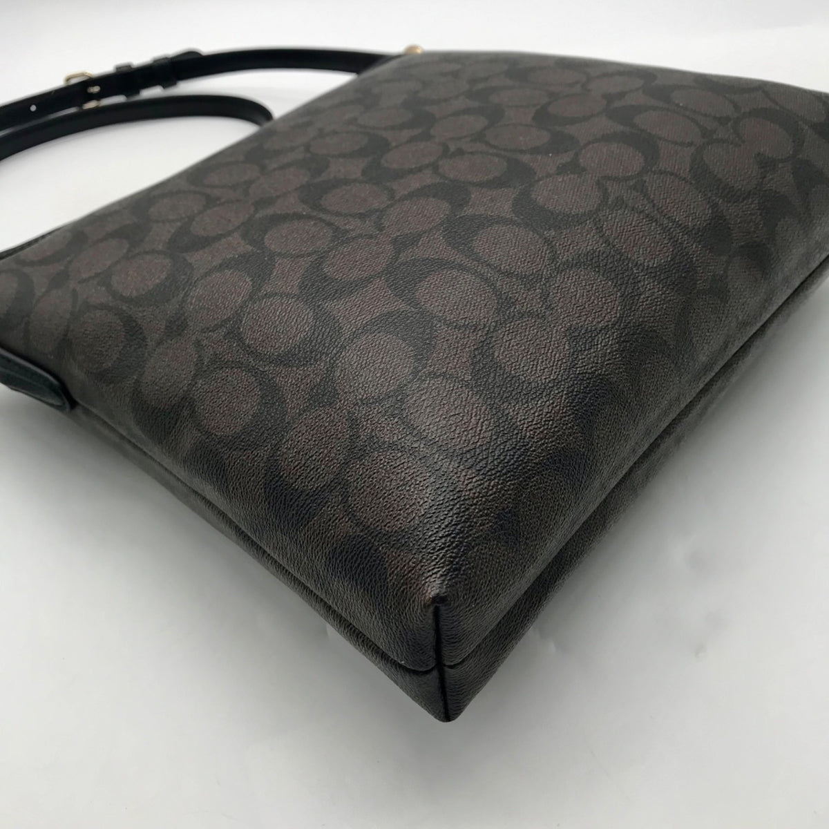 Coach Brown Signature Coated Canvas File Crossbody Bag
