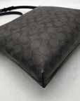 Coach Brown Signature Coated Canvas File Crossbody Bag