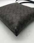 Coach Brown Signature Coated Canvas File Crossbody Bag