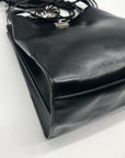 Zara Black Faux Leather Bucket-Style Shoulder Bag