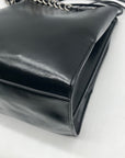 Zara Black Faux Leather Bucket-Style Shoulder Bag