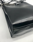 Zara Black Faux Leather Bucket-Style Shoulder Bag