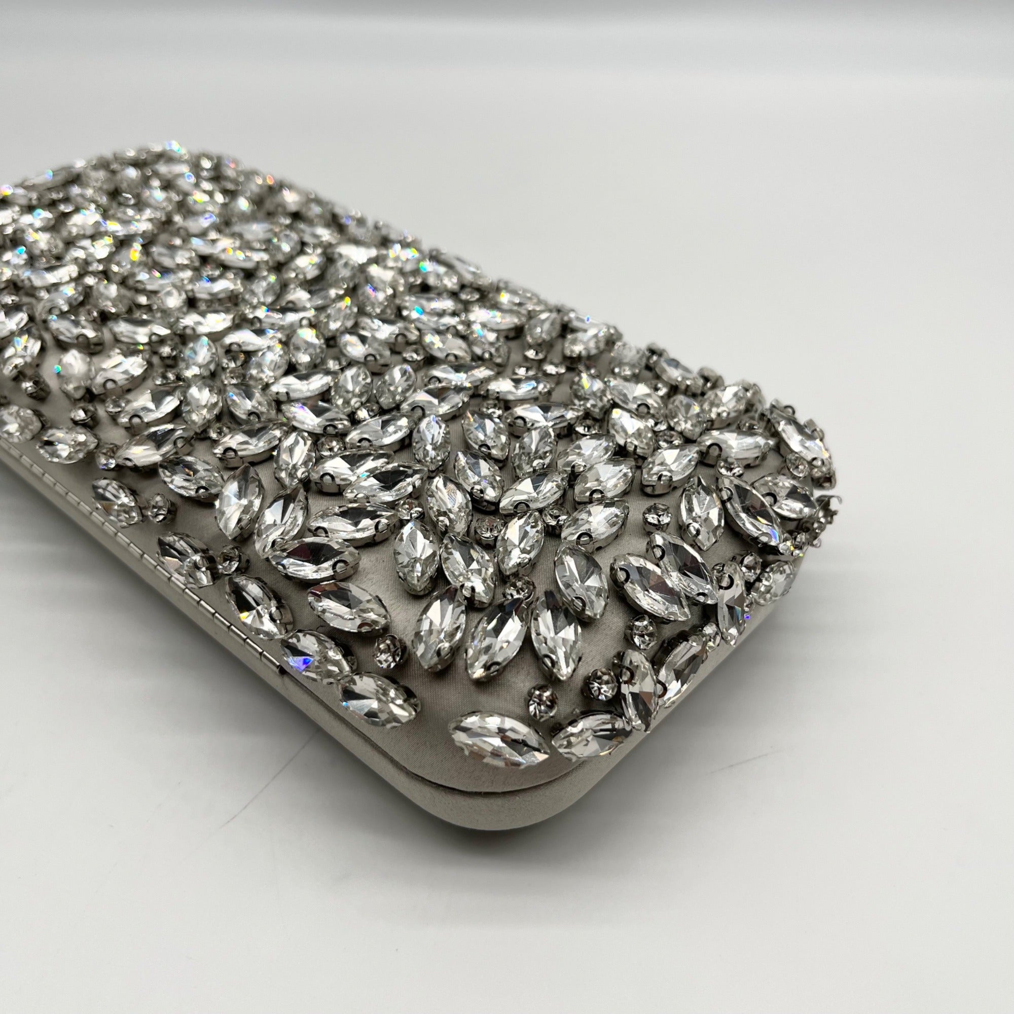 I.N.C. International Concepts Silver East West Embellished Minaudiere Clutch