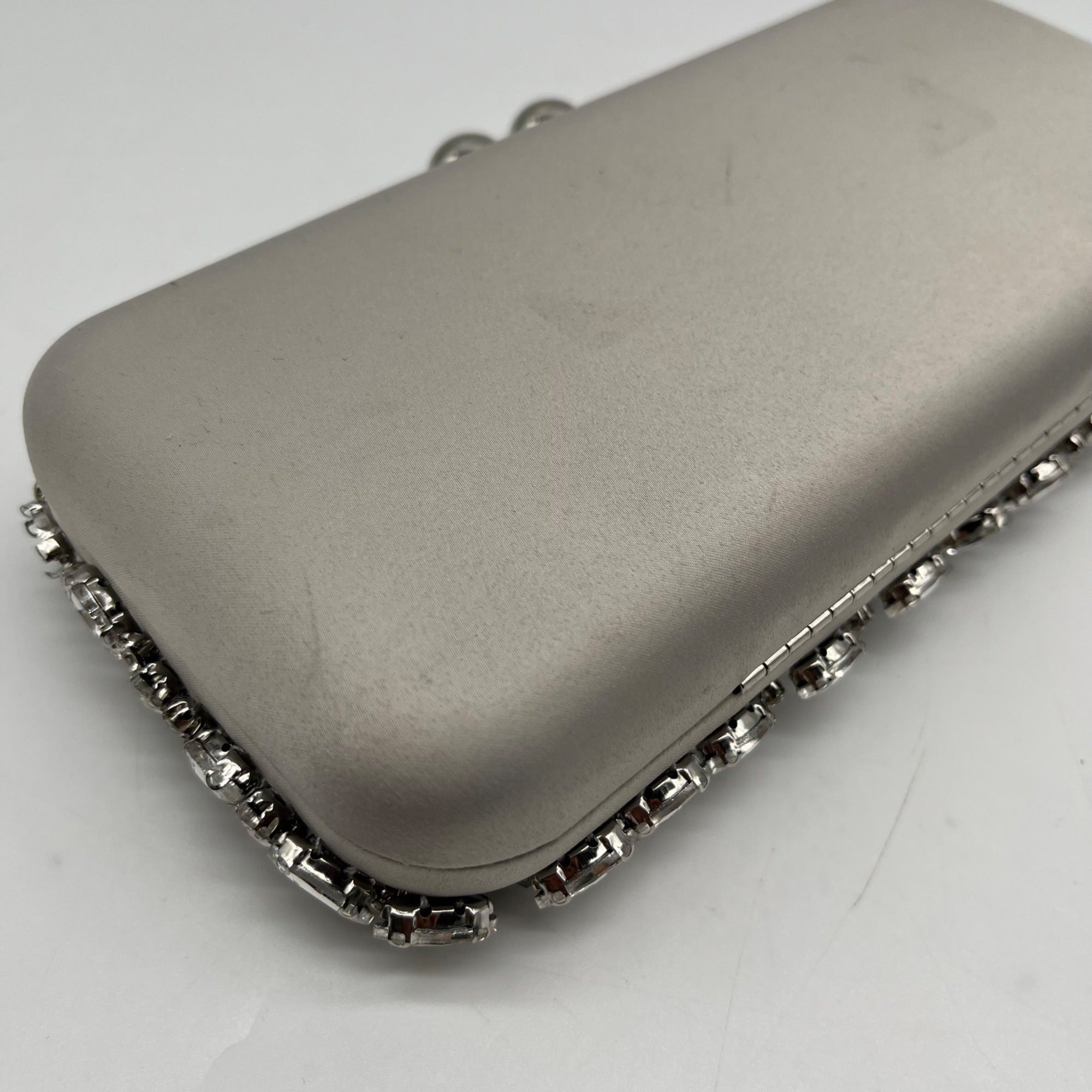 I.N.C. International Concepts Silver East West Embellished Minaudiere Clutch