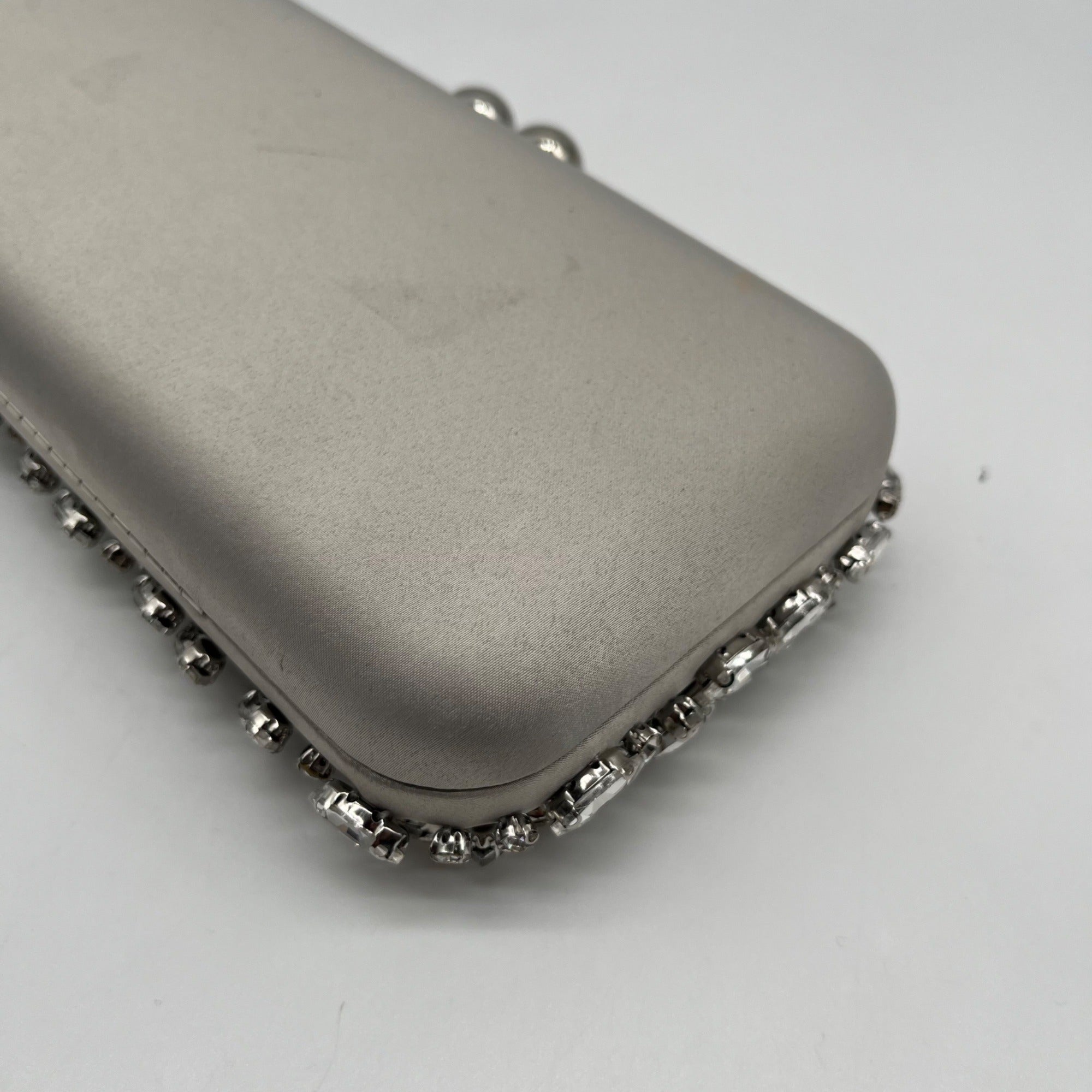 I.N.C. International Concepts Silver East West Embellished Minaudiere Clutch