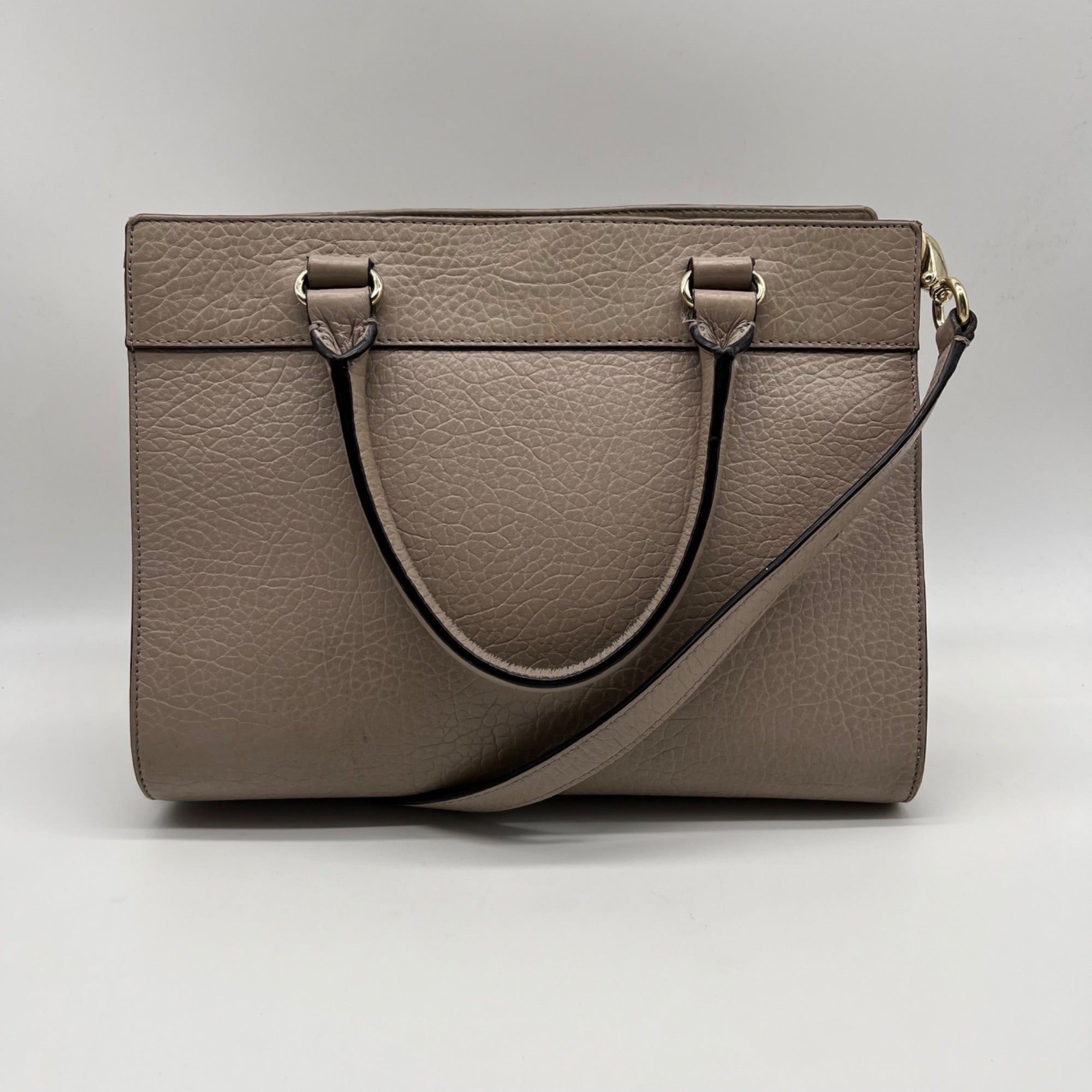 Kate Spade Beige Leather Perri Lane Romy Satchel Bag
