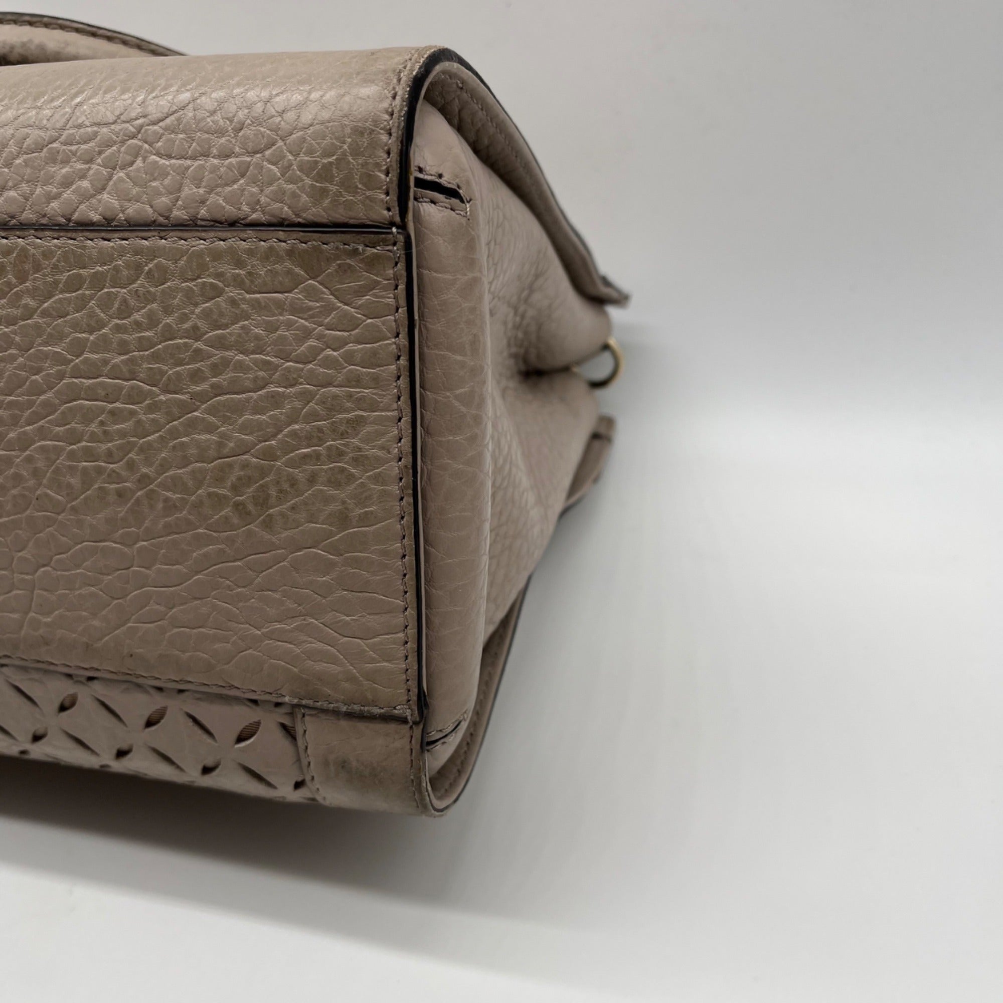 Kate Spade Beige Leather Perri Lane Romy Satchel Bag