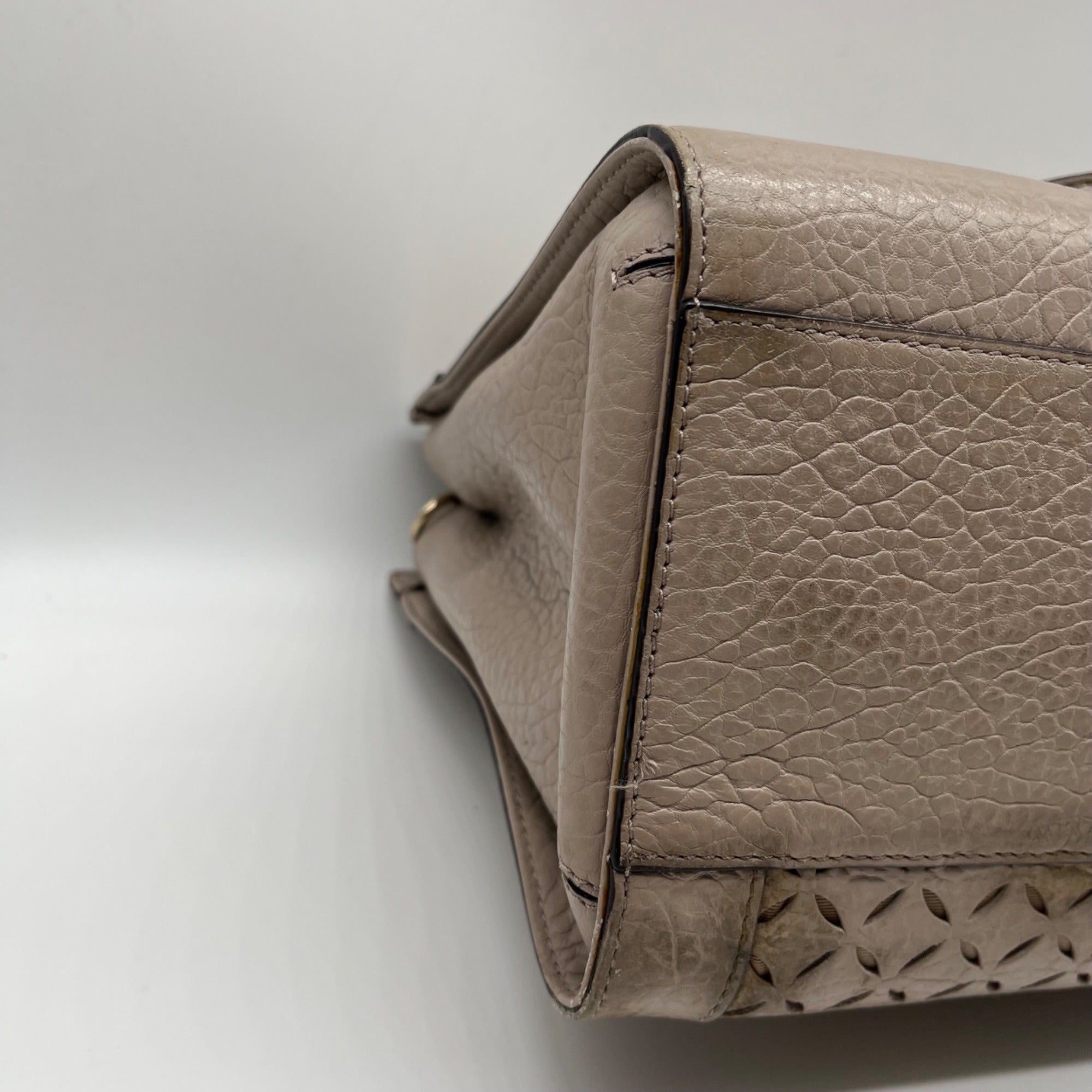Kate Spade Beige Leather Perri Lane Romy Satchel Bag