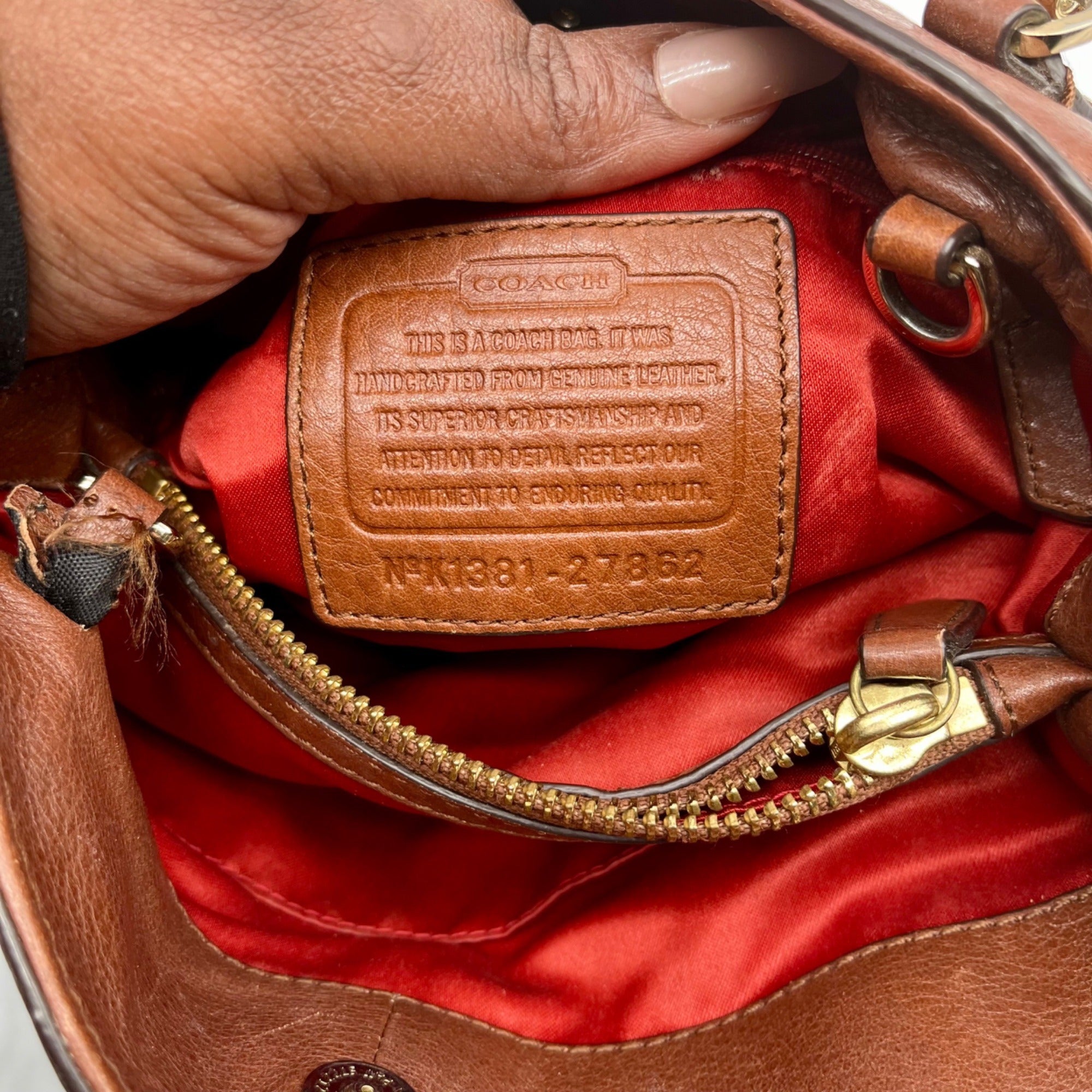 Coach Brown Leather Madison Collection Tote Bag