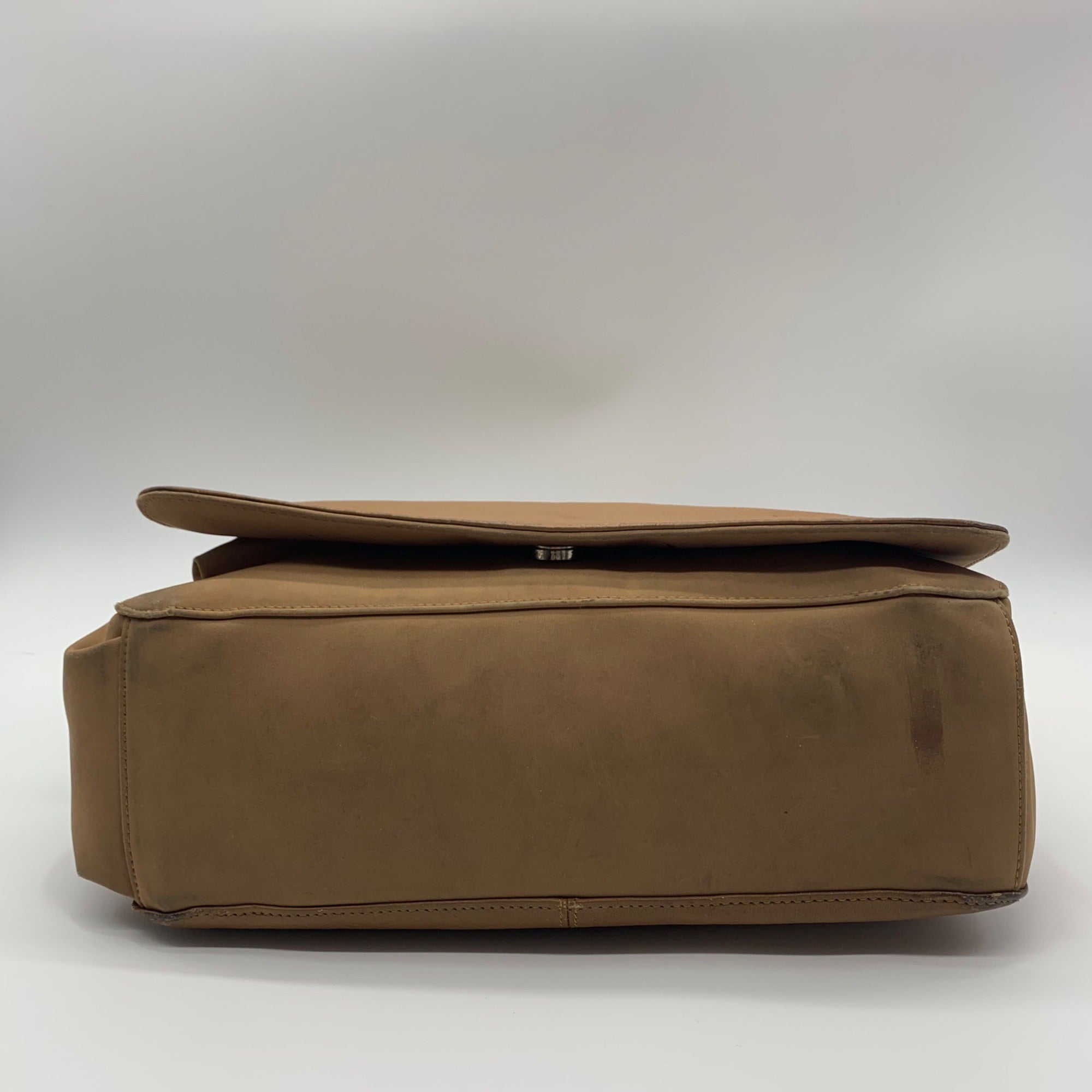 Fossil Brown Leather Multi-Pocket Work Shoulder Bag