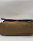 Fossil Brown Leather Multi-Pocket Work Shoulder Bag