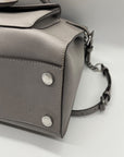 Michael Kors Grey Saffiano Leather Emma Satchel Bag