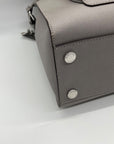 Michael Kors Grey Saffiano Leather Emma Satchel Bag