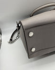 Michael Kors Grey Saffiano Leather Emma Satchel Bag