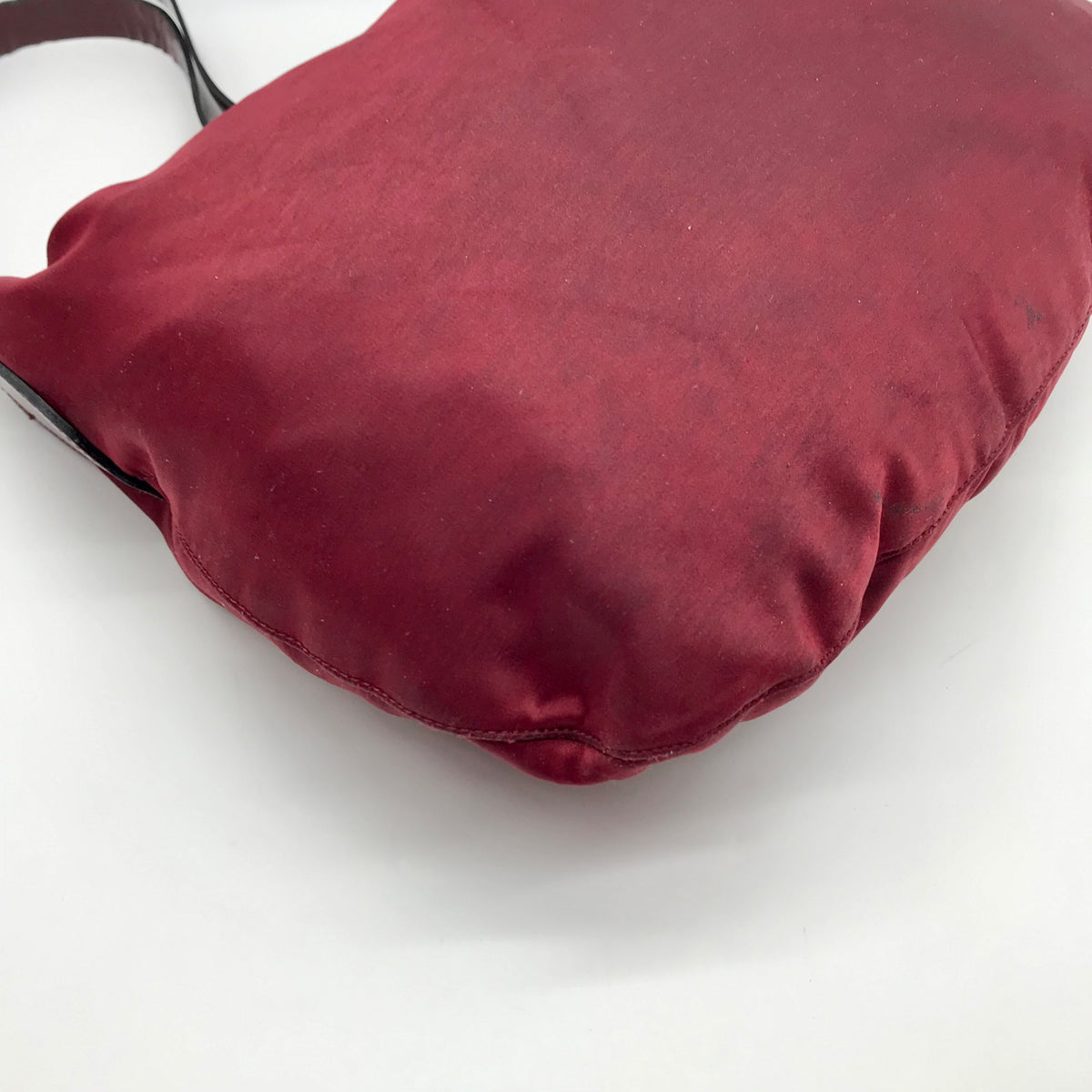Gianni Chiarini Maroon Hobo Shoulder Bag