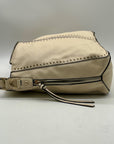 Montana West Cream Leather Shoulder Bag