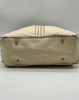 Montana West Cream Leather Shoulder Bag