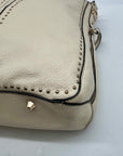 Montana West Cream Leather Shoulder Bag