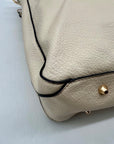 Montana West Cream Leather Shoulder Bag