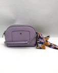 Steve Madden Purple Dome Crossbody With Floral Scarf
