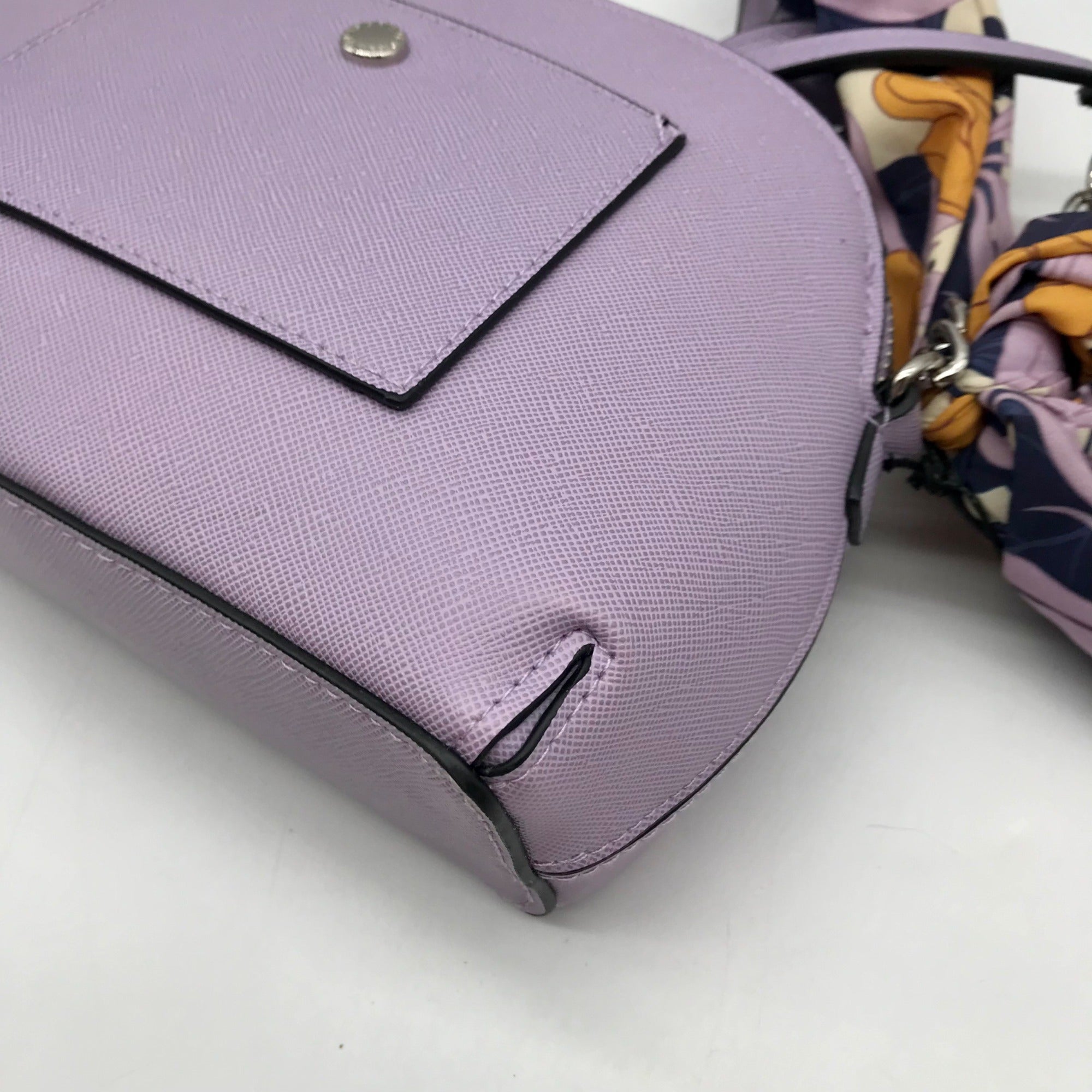 Steve Madden Purple Dome Crossbody With Floral Scarf