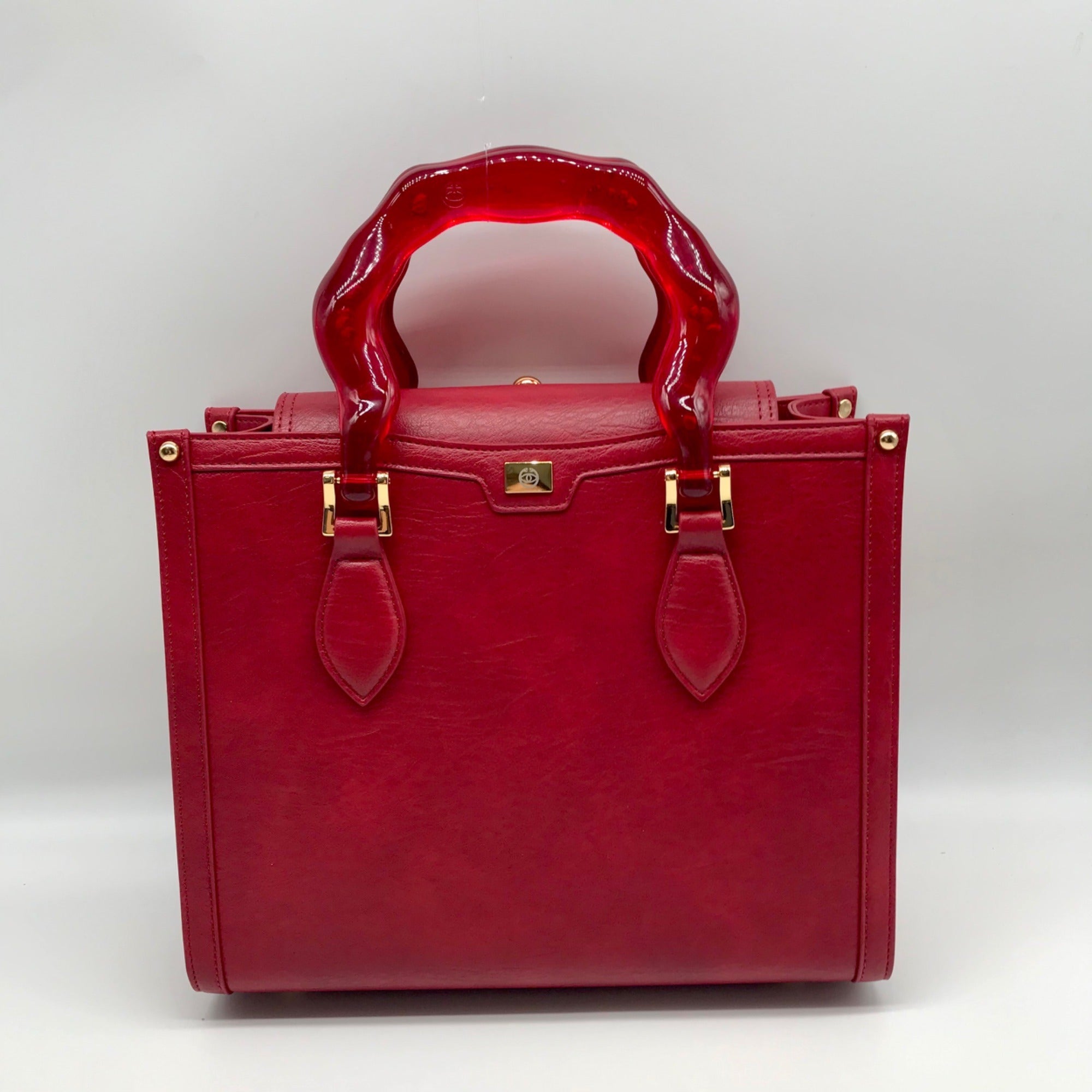 Lailee Red Leather Shoulder Bag