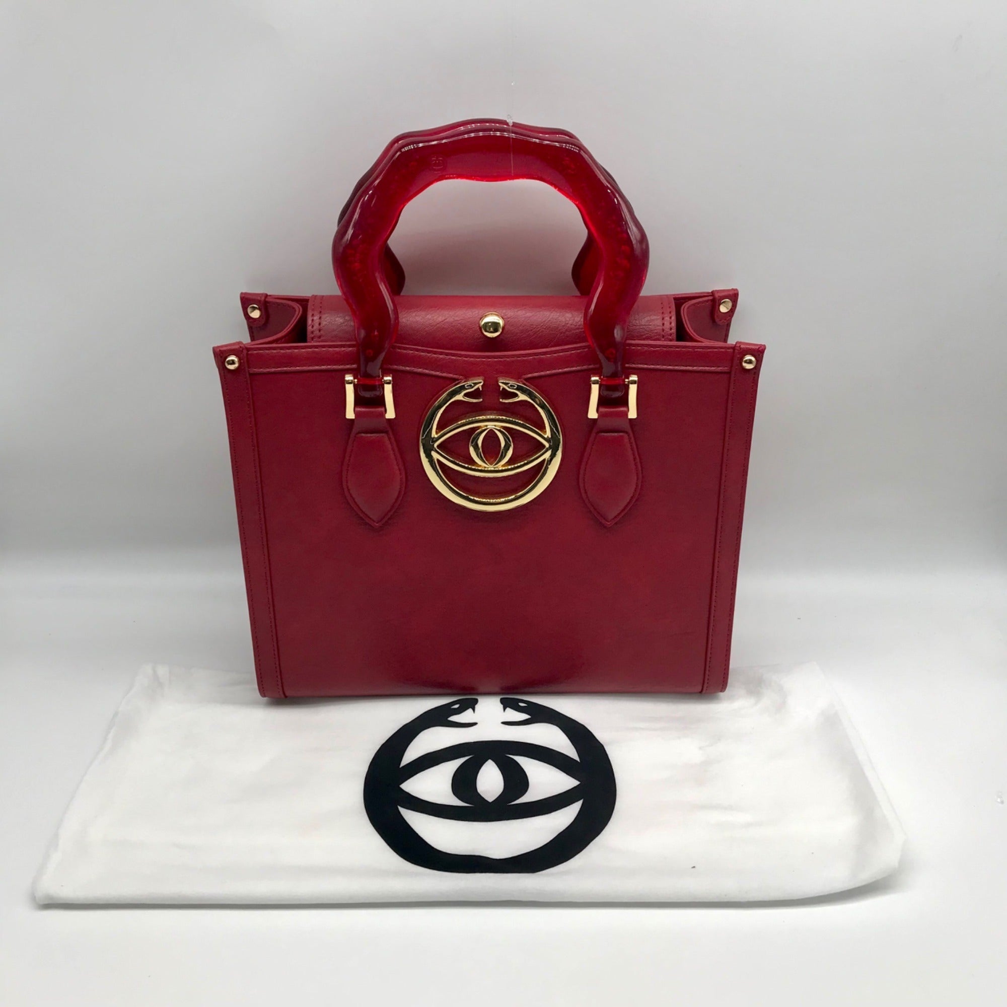 Lailee Red Leather Shoulder Bag