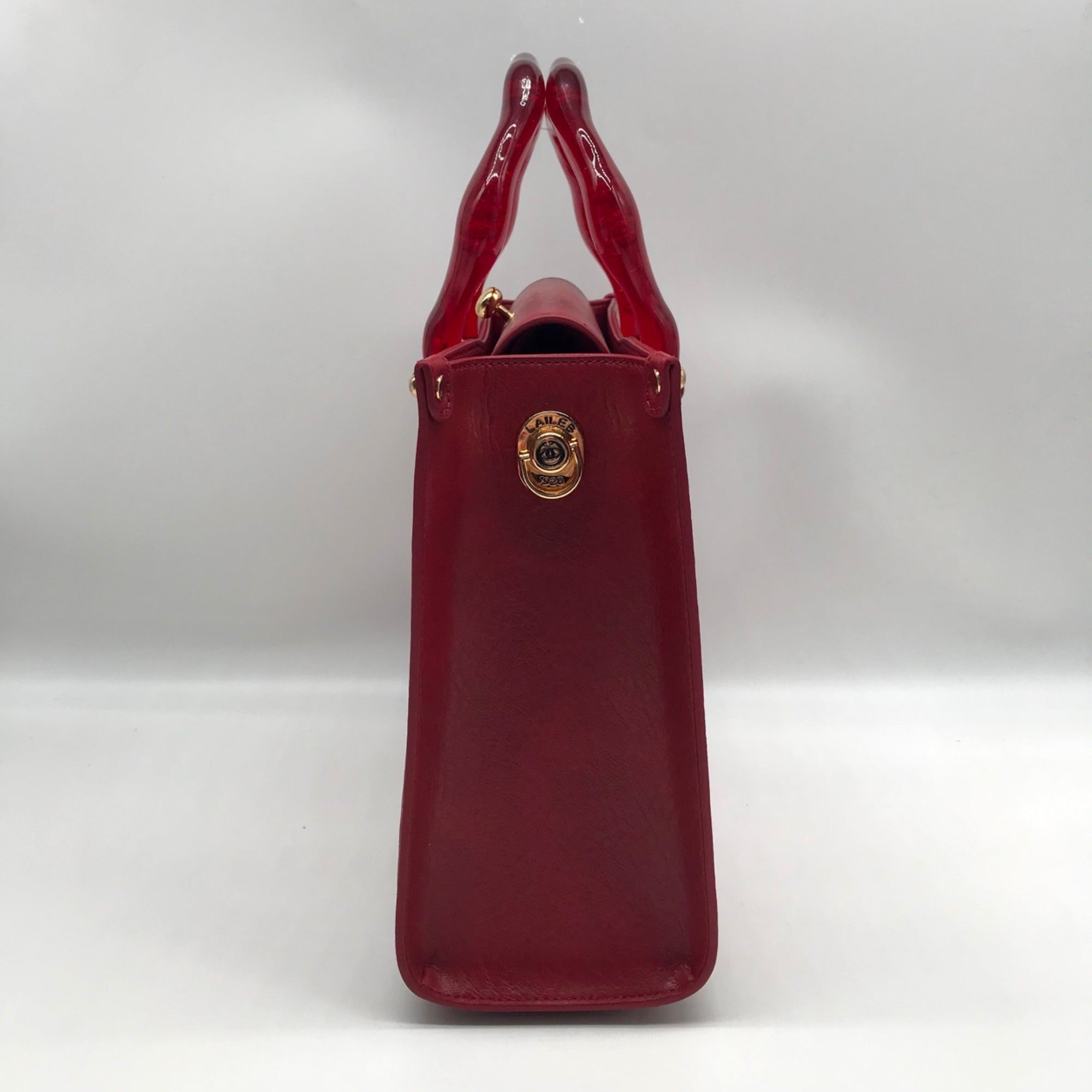 Lailee Red Leather Shoulder Bag
