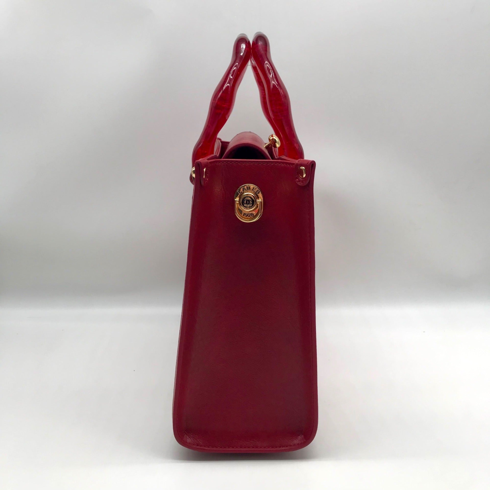 Lailee Red Leather Shoulder Bag