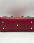 Lailee Red Leather Shoulder Bag