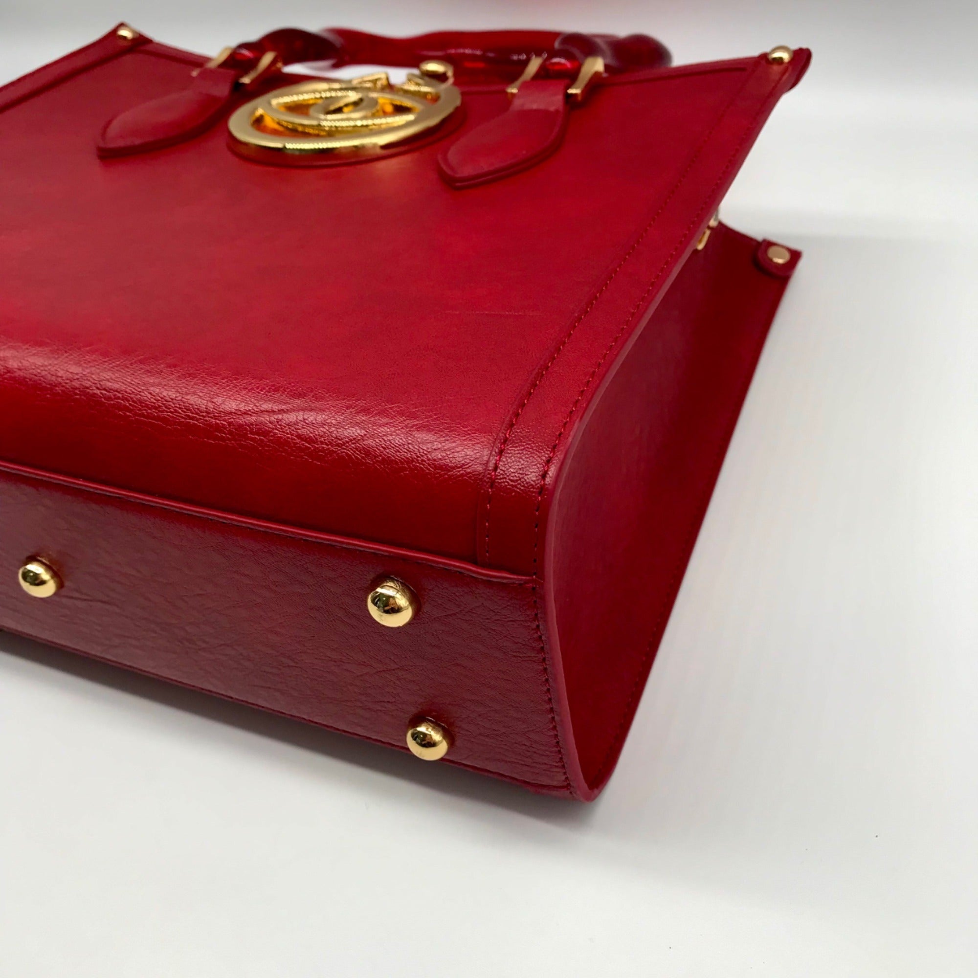 Lailee Red Leather Shoulder Bag