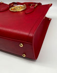 Lailee Red Leather Shoulder Bag