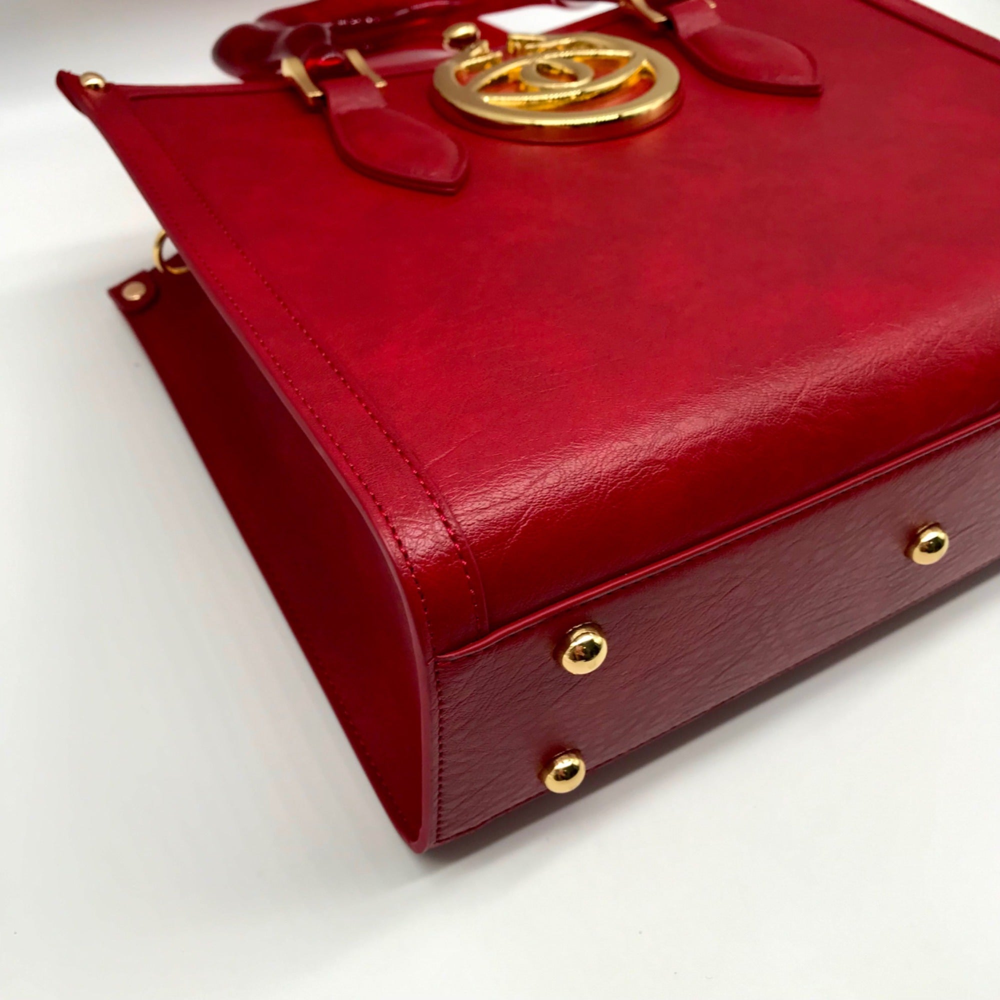 Lailee Red Leather Shoulder Bag