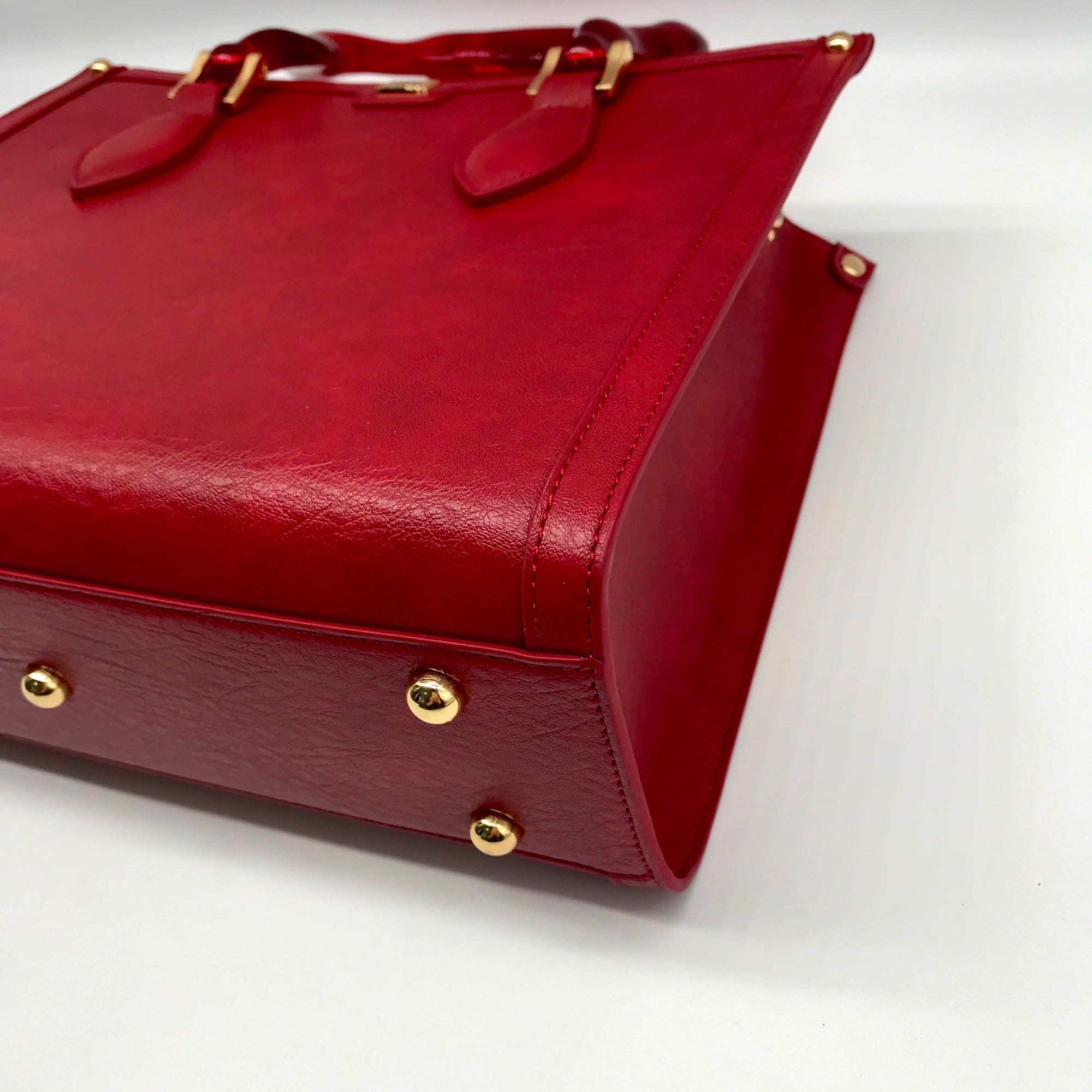 Lailee Red Leather Shoulder Bag