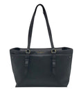 Karl Lagerfeld Black Leather Flurete Tote Bag