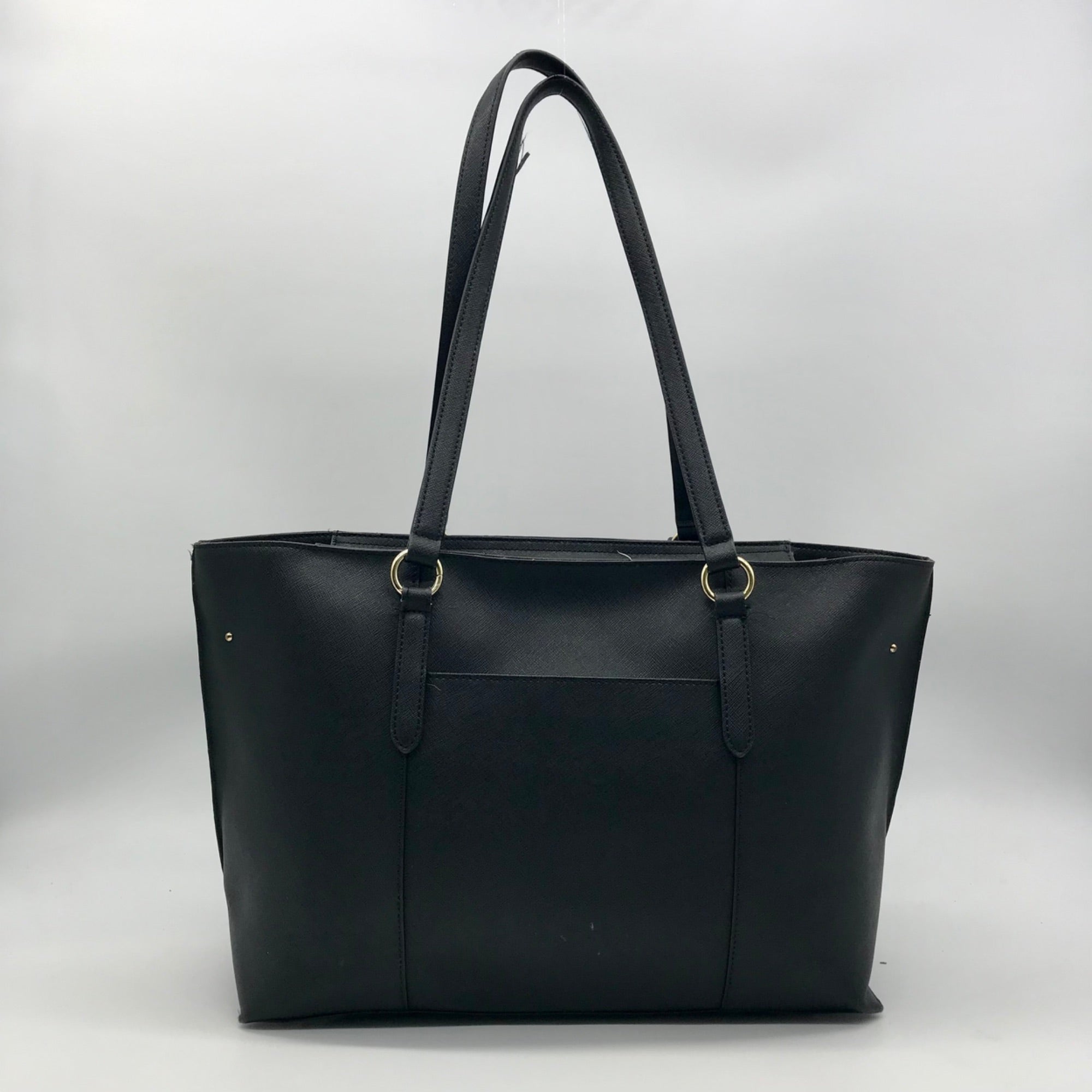 Karl Lagerfeld Black Leather Flurete Tote Bag