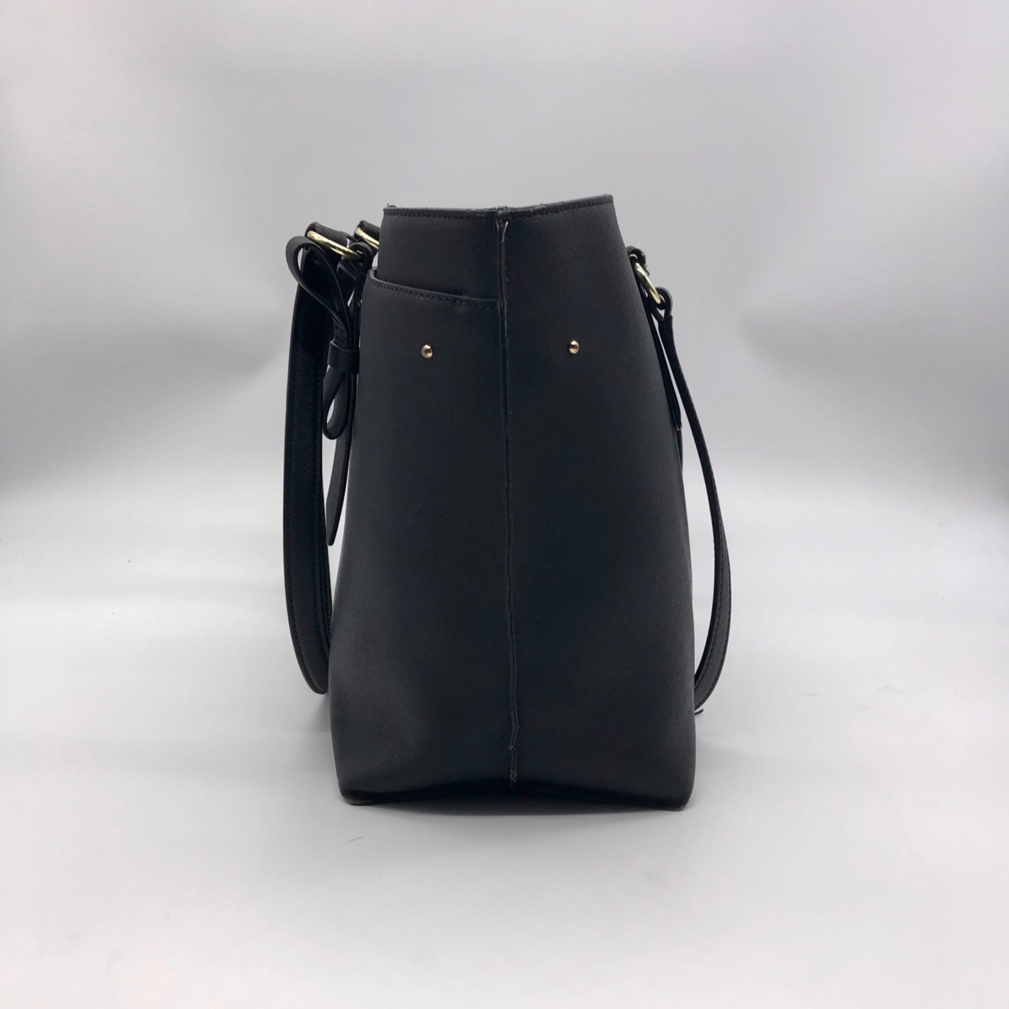 Karl Lagerfeld Black Leather Flurete Tote Bag