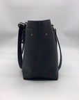 Karl Lagerfeld Black Leather Flurete Tote Bag